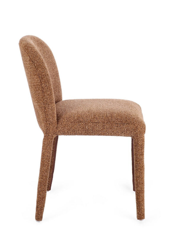 Set 2 scaune dining caramizii din tesatura boucle Antara - imagine 3